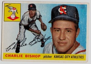 1955 TOPPS #96 CHARLIE BISHOP Kansas City Athletics Baseball Card