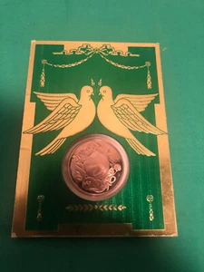 Franklin Mint Saison Grußkarte mit Medaille von David Bonner - Bild 1 von 6