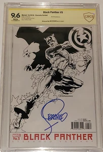 Black Panther #5 Captain America Variant Signed by Jim Steranko CBCS 9.6 CGC - Picture 1 of 2