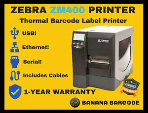 ✅Zebra ZM400 Industrial Thermal Label Printer, USB, LAN, 1-Year Warranty!🔥⭐ - Picture 1 of 4
