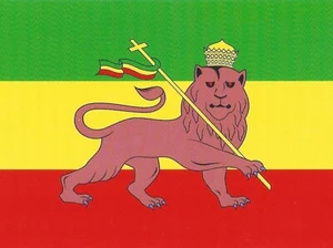 Postal Bandera Rastafari de Etiopía - León de Judá COMO NUEVA sin usar - Imagen 1 de 1