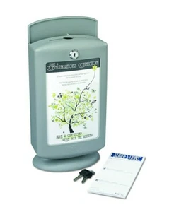 Safco Products Customizable Suggestion Box 4233GR, Gray, Display Area 5 1/2"W x - Picture 1 of 4