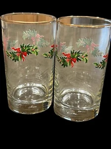 2 -12 ounce Christmas Tumblers by Libbey - Picture 1 of 4