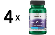 (200 g, 114,27 EUR/1Kg) 4 x (Swanson Iron Citrate, 25mg - 60 vcaps)