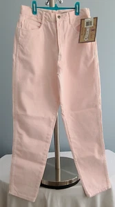 NEU Vintage Bill Blass Pink Denim Damenjeans Größe 12 Hose Voll Baumwolle Neu mit Etikett - Bild 1 von 8