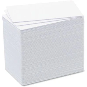 "Tarjetas de plástico delgadas de PVC Evolis Badgy CBGC0020W - CR-80 - 3 3/8"" x 2 1/8" - Imagen 1 de 2