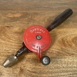 Vintage Qualcast Clipper Hand Drill Tool Wood & Metal Prop Retro Made In England - Picture 1 of 12