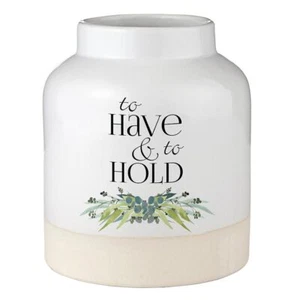 Ceramic Bouquet Vase Decorative Flower Clay Vases 8 inch H Have & Hold Pack of 2 - Picture 1 of 2