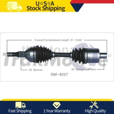 Front Driver Left CV Axle Joint For Pontiac Grand Prix 2008 2007 2006 2005 - Image 1 of 2