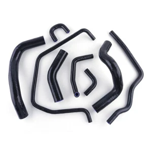 Fit 2004-2014 Nissan Titan Armada 5.6L Silicone Radiator Coolant Hose Kit Black - Picture 1 of 19