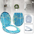 Sitz Toilettendeckel Toilettensitz Blau Planks Absenkautomatik Toilette Deckel