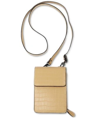 INC International Concepts cocodrilo imitación cuero mini bolso bandolera teléfono - BEIGE BRONCEADO Foto 1 de 4