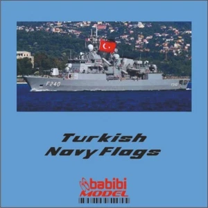 1/350 Turkish Navy Flags 3D Decal Set from Babibi Models - DNT-01021 - 10 Flags! - Picture 1 of 3