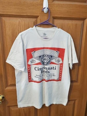 Camiseta Budweiser Beer Gráfica Manga Corta Crew Estilo Vintage Talla Grande Foto 1 de 4