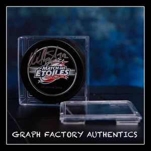 **GFA Match Des Etoiles * NIKLAS BACKSTROM * Signed NHL Logo Puck AD1 COA ** - Bild 1 von 1