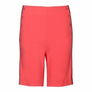 NWT Greg Norman Ladies Size 8 Coral Sunrise Sutton stretch Golf Shorts G2S9H183