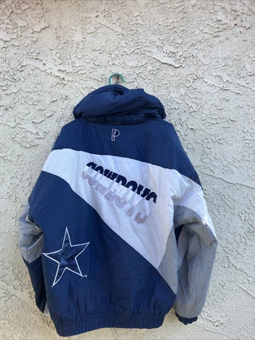 Vintage Pro Player Jacket Dallas Cowboys NFL Football Puffer  Size L -As It Is Cover