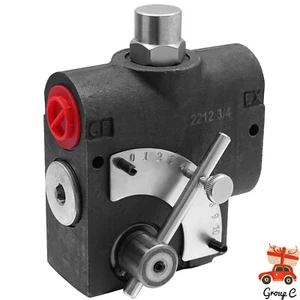 "Válvula de control de flujo variable ajustable hidráulicamente con alivio, 0-30 GPM, 3/4"" NPT" - Imagen 1 de 20