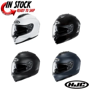 2023 C70 SOLID & SEMI-FLAT FULL FACE HELMET - PICK SIZE & COLOR - Picture 1 of 10