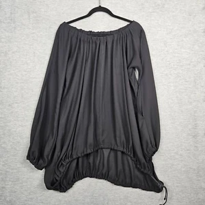 Y's Yohji Yamamoto Women's Off Shoulder Tie waist Tunic Blouse Sz 2 Japan - Picture 1 of 8