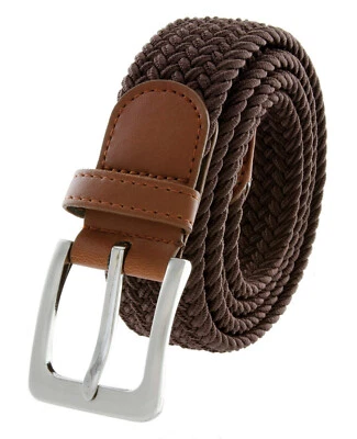 7001G Cinturón Elástico Para Hombre Trenzado Elástico Informal Tejido Lona Tela Cinturón 1-3/8" Foto 1 de 4