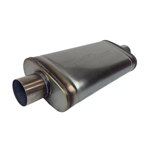 Stainless Oval Muffler Single Inlet/Outlet 3.0" and 2.5" MULTIPLE CONFIGURATIONS - Picture 1 of 7
