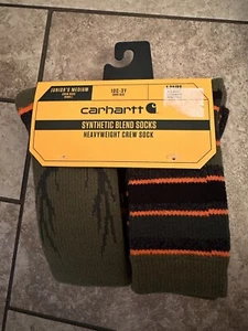 NEW Boys 10C-3Y 4 Pack Carhartt Heavyweight Crew Socks Realtree - Picture 1 of 2