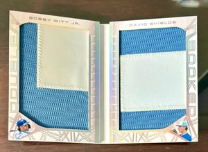 Bobby Witt Jr. & David Shields /5 BOOKED 2024 Leaf Trinity Baseball Jumbo Patch - Bild 1 von 3