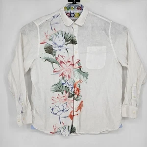 Tommy Bahama Shirt Mens XL Floral Linen Button Up Long Sleeve Preppy Casual - Picture 1 of 11