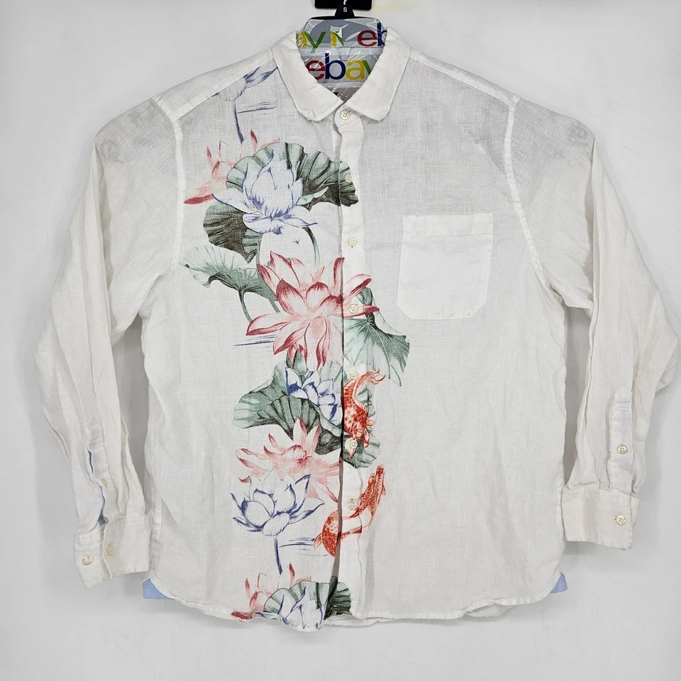Tommy Bahama Shirt Mens XL Floral Linen Button Up Long Sleeve Preppy Casual - Image 1 of 4