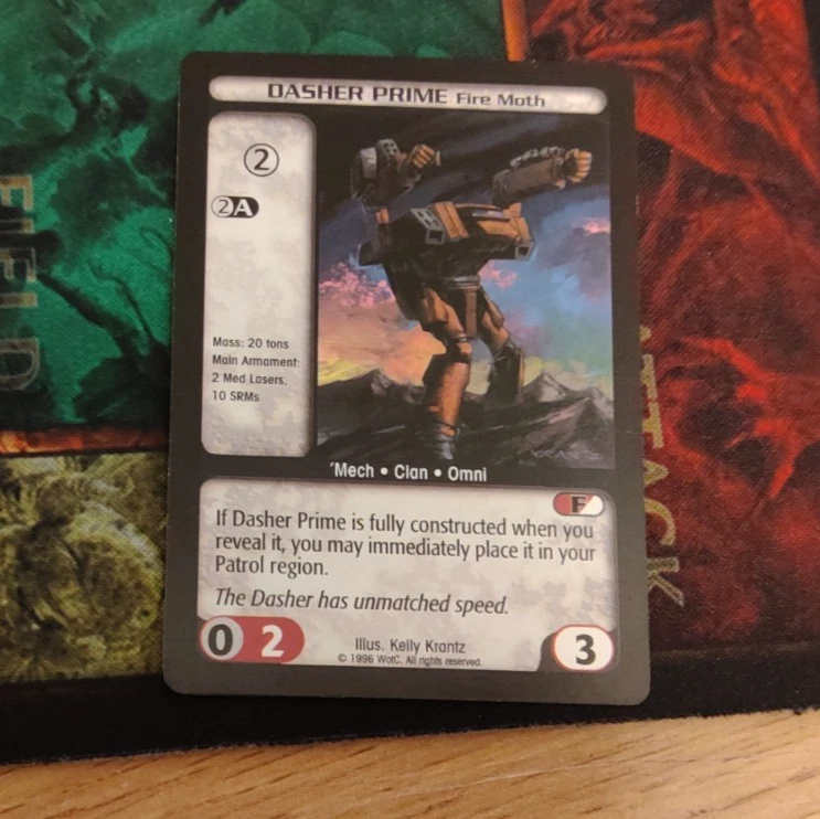Battletech CCG TCG: Dasher Prime Firemoth - Image 1 of 1