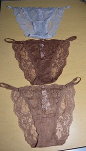 3 Victoria's Secret Adjustable Dream Angels Mini String Bikini Panty XL Lot - Picture 1 of 15