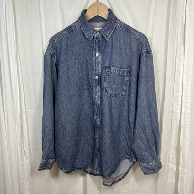 Rag & Bone Blue Denim Shirt Size XS Cotton Linen Blend - Image 1 of 4