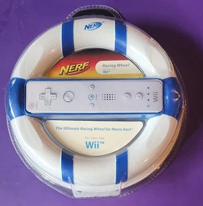 New PDP Nerf PL-7558 Racing Wheel light blue for Nintendo Wii Mario Kart - Picture 1 of 2