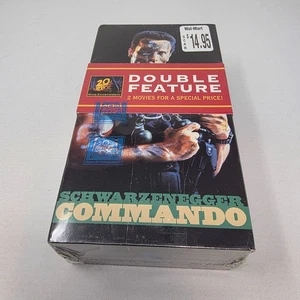 New Predator/Commando Schwarzenegger VHS 2 Pack Double Feature Watermarks SEALED - Picture 1 of 6