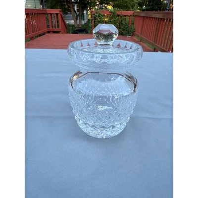 Waterford Elegante Corte Cristal Caramelo Plato Tarro con Tapa Decoración del Hogar Expositor Foto 1 de 4