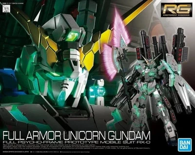 -=]BANDAI - RG 1/144 Full Armor Unicorn Gundam Psycho Frame Gunpla Model Kit[=- - Immagine 1 di 2