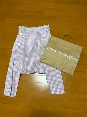 Calça sarouel xadrez roxa COMME des GARÇONS - Imagem 1 de 4