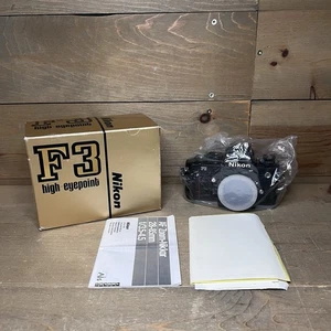 Nikon F3 High Eyepoint 35mm SLR Film Camera Body Black F3HP Original Box - Picture 1 of 17