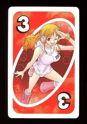 Nami RED #6 Card ONE PIECE Mattel Original Japanese UNO Card Near Mint - Image 1 of 2