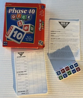Fundex Phase 10 Dice Game 2001 Complete Paper Box - Image 1 of 4