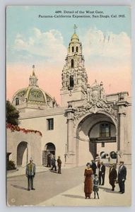 Post Card Detail Of The West Gate Panama-California Exposition 1915 O366 - Picture 1 of 2