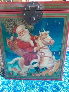 Enesco Weihnachtsmann in der Box #1281 Nikolaus um 1910 weiße Weihnachten - Bild 1 von 12