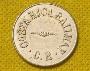 Costa Rica Transit Token COSTA RICA RAILWAY C.R. 50 Centavos. 760E. T8766 - Picture 1 of 6
