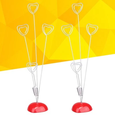  2 Stück Rote herzförmige Basis Fotohalter Herzform Notiz Memo Clip Baum - Bild 1 von 4