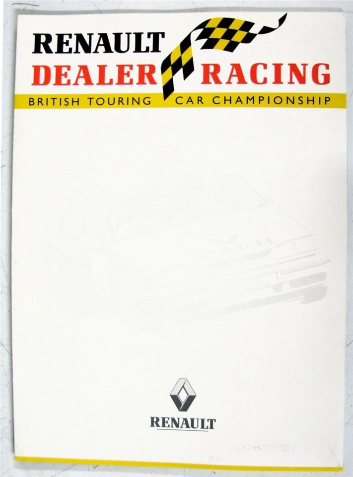 RENAULT Dealer Racing Car Press Pack BRITISH TOURING CAR CHAMPIONSHIP 1993 - Image 1 of 4