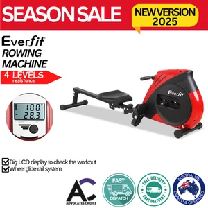 Everfit 4 Level Resistance Exercise Rowing Machine Home Gym Fitness Equipment - Picture 1 of 8
