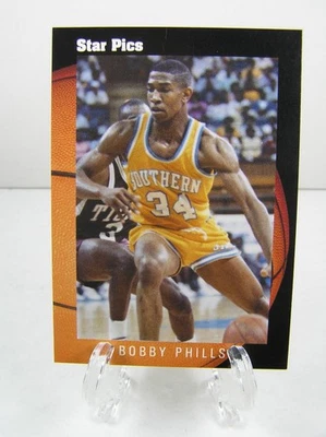Tarjeta de baloncesto Star Pics Inc 1991 NCAA #29 Bobby Phills Southern University Foto 1 de 2