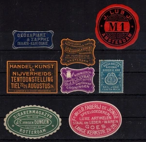 Dutch Business & Product Advertising Seals - Group of 8, MNH & MH all OG - Picture 1 of 1
