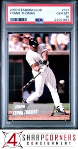 2000 STADIUM CLUB #187 FRANK THOMAS WHITE SOX HOF PSA 10 - Picture 1 of 3